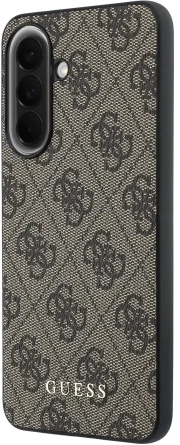 Guess Samsung Galaxy A57 Hoesje Hard Case 4G Logo Metal Logo Charm Bruin afbeelding 2