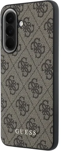 Guess Samsung Galaxy A57 Hoesje Hard Case 4G Logo Metal Logo Charm Bruin afbeelding 2