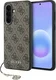 Guess Samsung Galaxy A57 Hoesje Hard Case 4G Logo Metal Logo Charm Bruin afbeelding 1