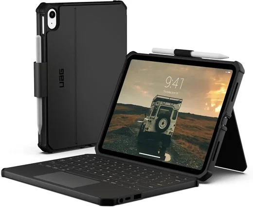 UAG iPad 11 (2025) / 10.9 (2022) Rugged Toetsenbord Hoes met Trackpad Zwart afbeelding 1