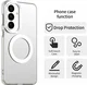 Samsung Galaxy S26 Hoesje MagSafe Backcover Semi-Transparant & Wit afbeelding 7