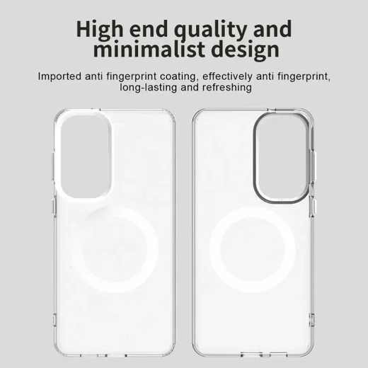 Samsung Galaxy S26 Hoesje MagSafe Backcover Semi-Transparant & Wit afbeelding 3