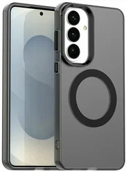 Samsung Galaxy S26 Hoesje MagSafe Backcover Semi-Transparant & Zwart afbeelding