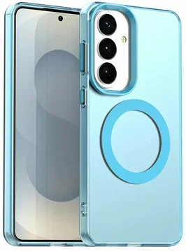 Samsung Galaxy S26 Hoesje MagSafe Backcover Semi-Transparant & Blauw