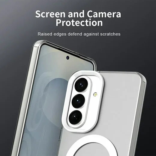 Samsung Galaxy S26 Plus Hoesje MagSafe Backcover Semi-Transparant & Wit afbeelding 8