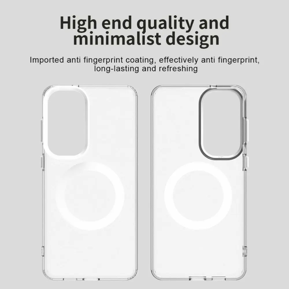 Samsung Galaxy S26 Plus Hoesje MagSafe Backcover Semi-Transparant & Wit afbeelding 3