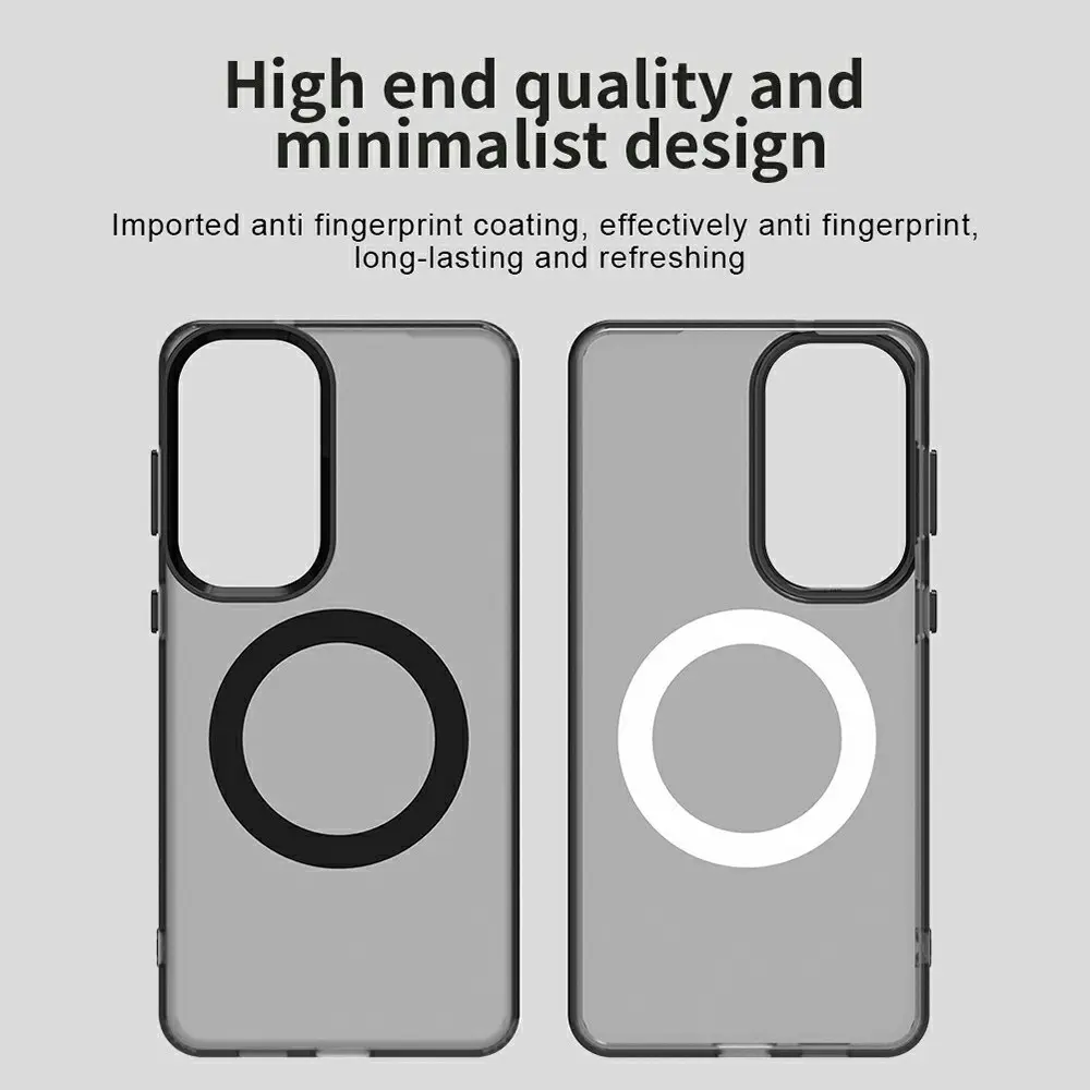 Samsung Galaxy S26 Plus Hoesje MagSafe Backcover Semi-Transparant & Zwart afbeelding 3