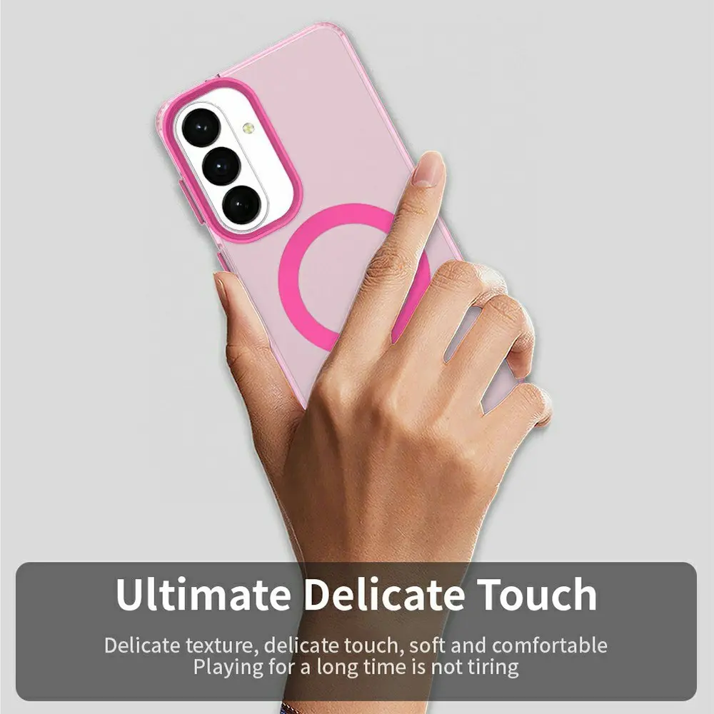 Samsung Galaxy S26 Plus Hoesje MagSafe Backcover Semi-Transparant & Roze afbeelding 6