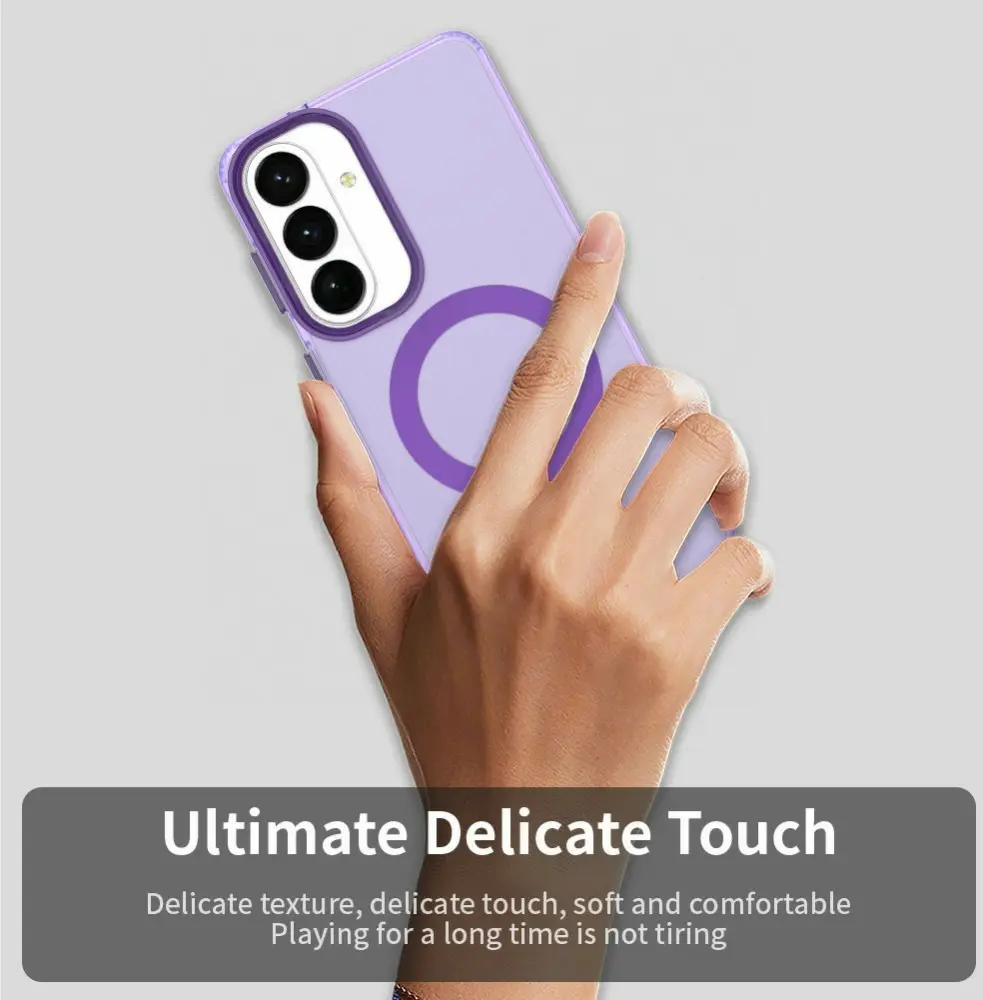 Samsung Galaxy S26 Plus Hoesje MagSafe Backcover Semi-Transparant & Paars afbeelding 6