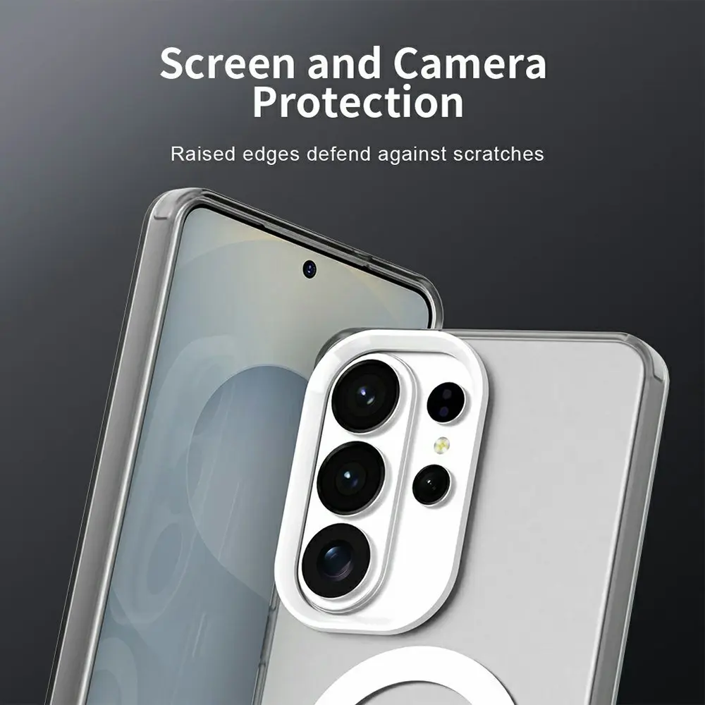 Samsung Galaxy S26 Ultra Hoesje MagSafe Backcover Semi-Transparant & Wit afbeelding 8