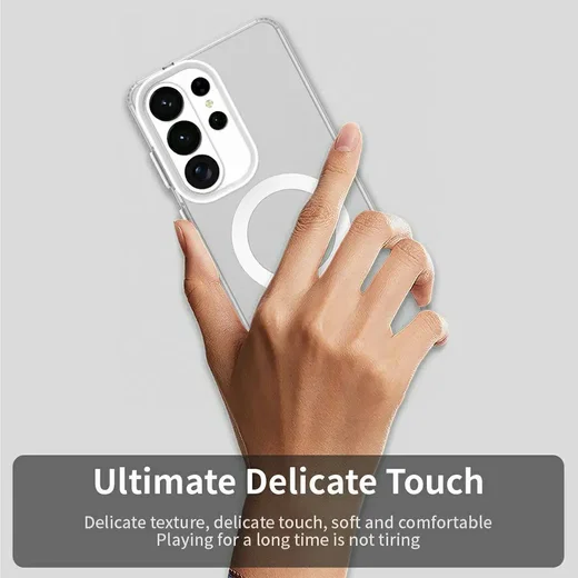 Samsung Galaxy S26 Ultra Hoesje MagSafe Backcover Semi-Transparant & Wit afbeelding 6