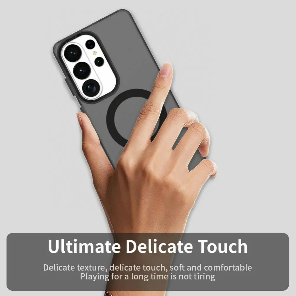 Samsung Galaxy S26 Ultra Hoesje MagSafe Backcover Semi-Transparant & Zwart afbeelding 6