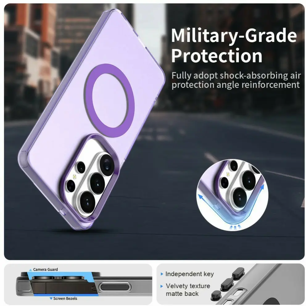 Samsung Galaxy S26 Ultra Hoesje MagSafe Backcover Semi-Transparant & Paars afbeelding 9