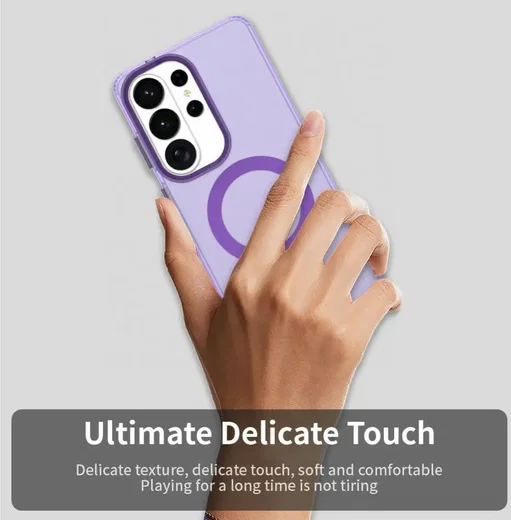 Samsung Galaxy S26 Ultra Hoesje MagSafe Backcover Semi-Transparant & Paars afbeelding 6