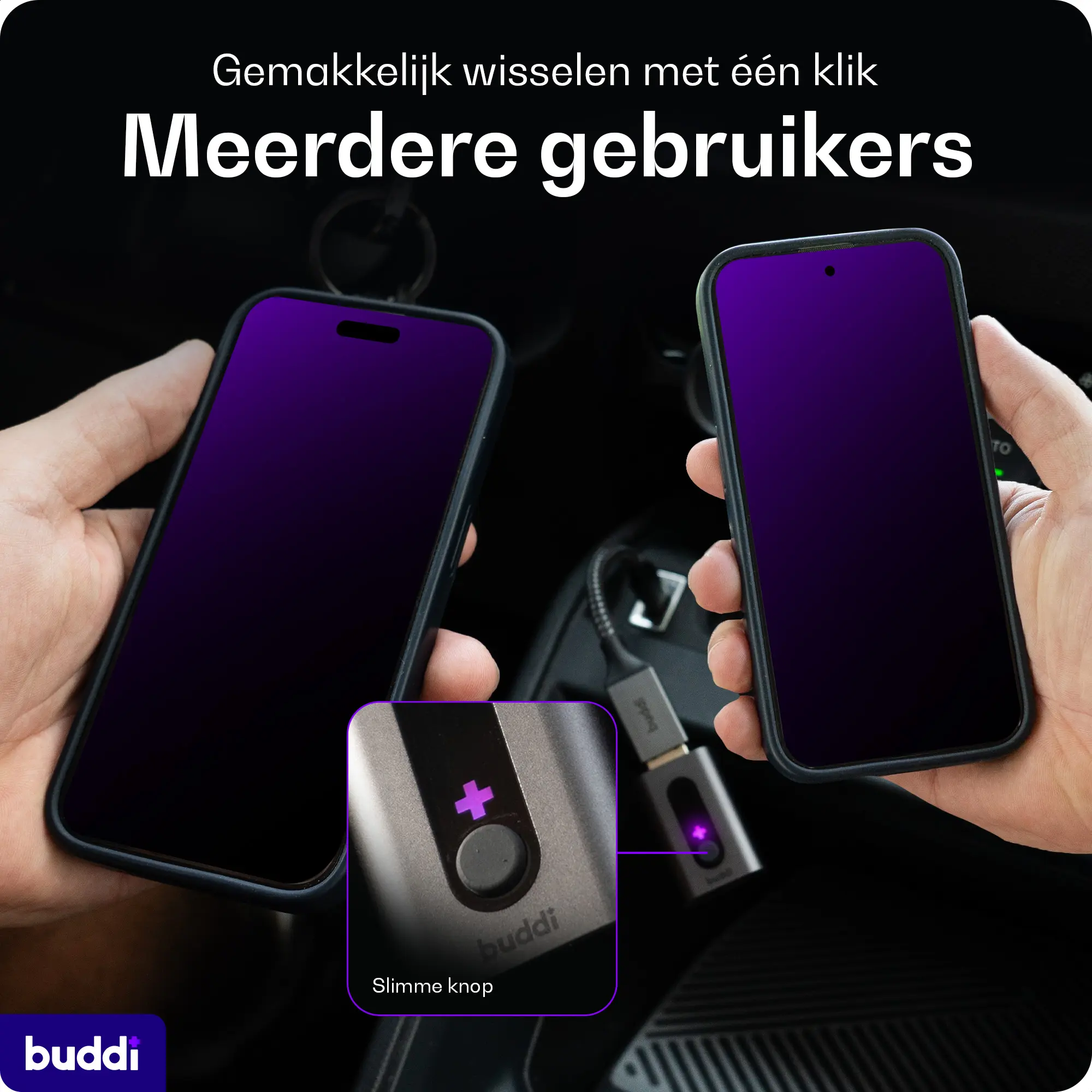 Buddi Play 3 Bluetooth Apple CarPlay & Android Auto Adapter afbeelding 3