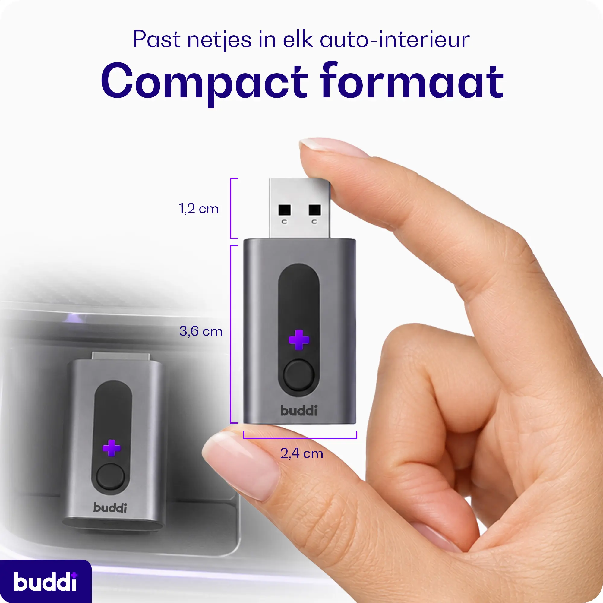 Buddi Play 3 Bluetooth Apple CarPlay & Android Auto Adapter afbeelding 9