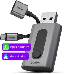 Buddi Play 3 Bluetooth Apple CarPlay & Android Auto Adapter afbeelding