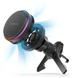 Ringke Qi2 Peltier MagSafe Telefoonhouder Auto met Opladen 25W Zwart afbeelding
