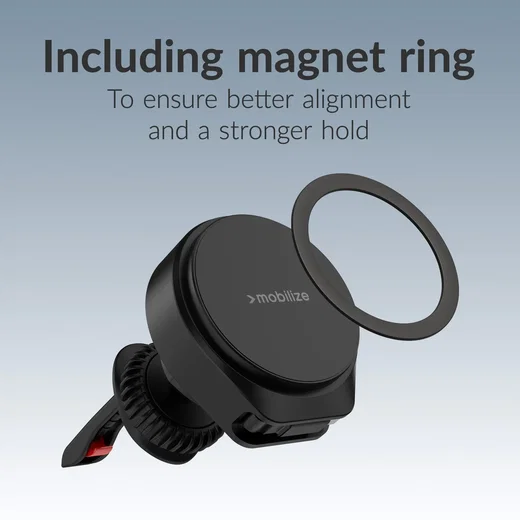 Mobilize MagSafe Ventilatierooster Telefoonhouder met Uitrekbare Kabel 25W Zwart afbeelding 7