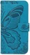 Apple iPhone 17e / 16e Hoesje Wallet Vlinder Book Case Kunstleer Blauw afbeelding 8