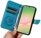 Samsung Galaxy A57 Hoesje Wallet Vlinder Book Case Kunstleer Blauw afbeelding 11