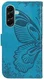 Samsung Galaxy A57 Hoesje Wallet Vlinder Book Case Kunstleer Blauw afbeelding 10