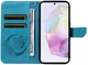 Samsung Galaxy A56 Hoesje Wallet Vlinder Book Case Kunstleer Blauw afbeelding 5