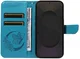 Samsung Galaxy S25 FE Hoesje Wallet Vlinder Book Case Kunstleer Blauw afbeelding 5