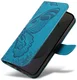 Samsung Galaxy S25 FE Hoesje Wallet Vlinder Book Case Kunstleer Blauw afbeelding 12