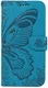 Samsung Galaxy S24 FE Hoesje Wallet Vlinder Book Case Kunstleer Blauw afbeelding 9