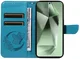 Samsung Galaxy S24 FE Hoesje Wallet Vlinder Book Case Kunstleer Blauw afbeelding 4