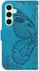 Samsung Galaxy S24 FE Hoesje Wallet Vlinder Book Case Kunstleer Blauw afbeelding 10