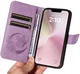 Apple iPhone 17e / 16e Hoesje Wallet Vlinder Book Case Kunstleer Paars afbeelding 7