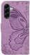 Samsung Galaxy A57 Hoesje Wallet Vlinder Book Case Kunstleer Paars afbeelding 10