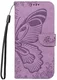 Samsung Galaxy A56 Hoesje Wallet Vlinder Book Case Kunstleer Paars afbeelding 6