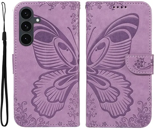 Samsung Galaxy S25 FE Hoesje Wallet Book Case Kunstleer Paars afbeelding 1