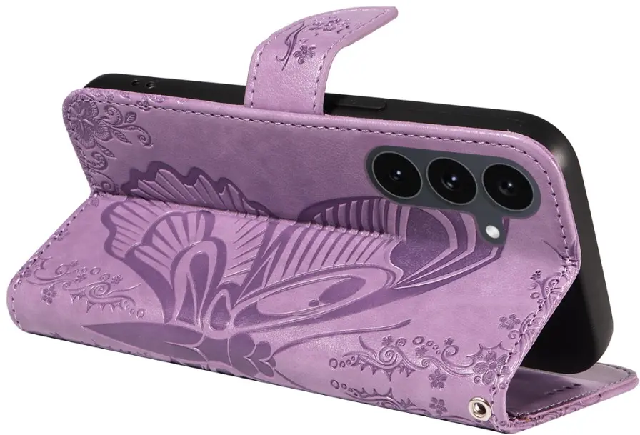 Samsung Galaxy S25 FE Hoesje Wallet Book Case Kunstleer Paars afbeelding 3
