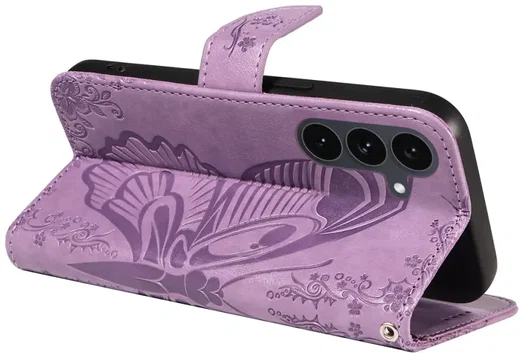 Samsung Galaxy S25 FE Hoesje Wallet Book Case Kunstleer Paars afbeelding 3