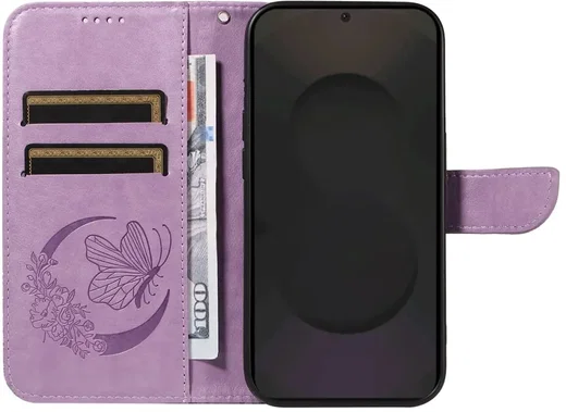 Samsung Galaxy S25 FE Hoesje Wallet Book Case Kunstleer Paars afbeelding 5
