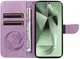Samsung Galaxy S24 FE Hoesje Wallet Vlinder Book Case Kunstleer Paars afbeelding 4