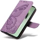Samsung Galaxy S24 FE Hoesje Wallet Vlinder Book Case Kunstleer Paars afbeelding 7
