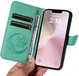 Apple iPhone 17e / 16e Hoesje Wallet Vlinder Book Case Kunstleer Groen afbeelding 7