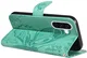 Samsung Galaxy A56 Hoesje Wallet Vlinder Book Case Kunstleer Groen afbeelding 10