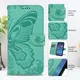 Samsung Galaxy S25 FE Hoesje Wallet Vlinder Book Case Kunstleer Groen afbeelding 8
