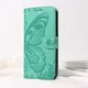 Samsung Galaxy S25 FE Hoesje Wallet Vlinder Book Case Kunstleer Groen afbeelding 4