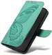 Samsung Galaxy S25 FE Hoesje Wallet Vlinder Book Case Kunstleer Groen afbeelding 12