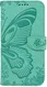Samsung Galaxy S24 FE Hoesje Wallet Vlinder Book Case Kunstleer Groen afbeelding 9