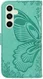 Samsung Galaxy S24 FE Hoesje Wallet Vlinder Book Case Kunstleer Groen afbeelding 10