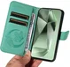 Samsung Galaxy S24 FE Hoesje Wallet Vlinder Book Case Kunstleer Groen afbeelding 8