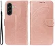 Samsung Galaxy A57 Hoesje Wallet Vlinder Book Case Kunstleer Roze Goud afbeelding 1